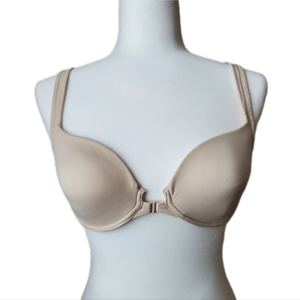 Victoria’s Secret Nude Front Open Push-Up Bra 34C Racerback